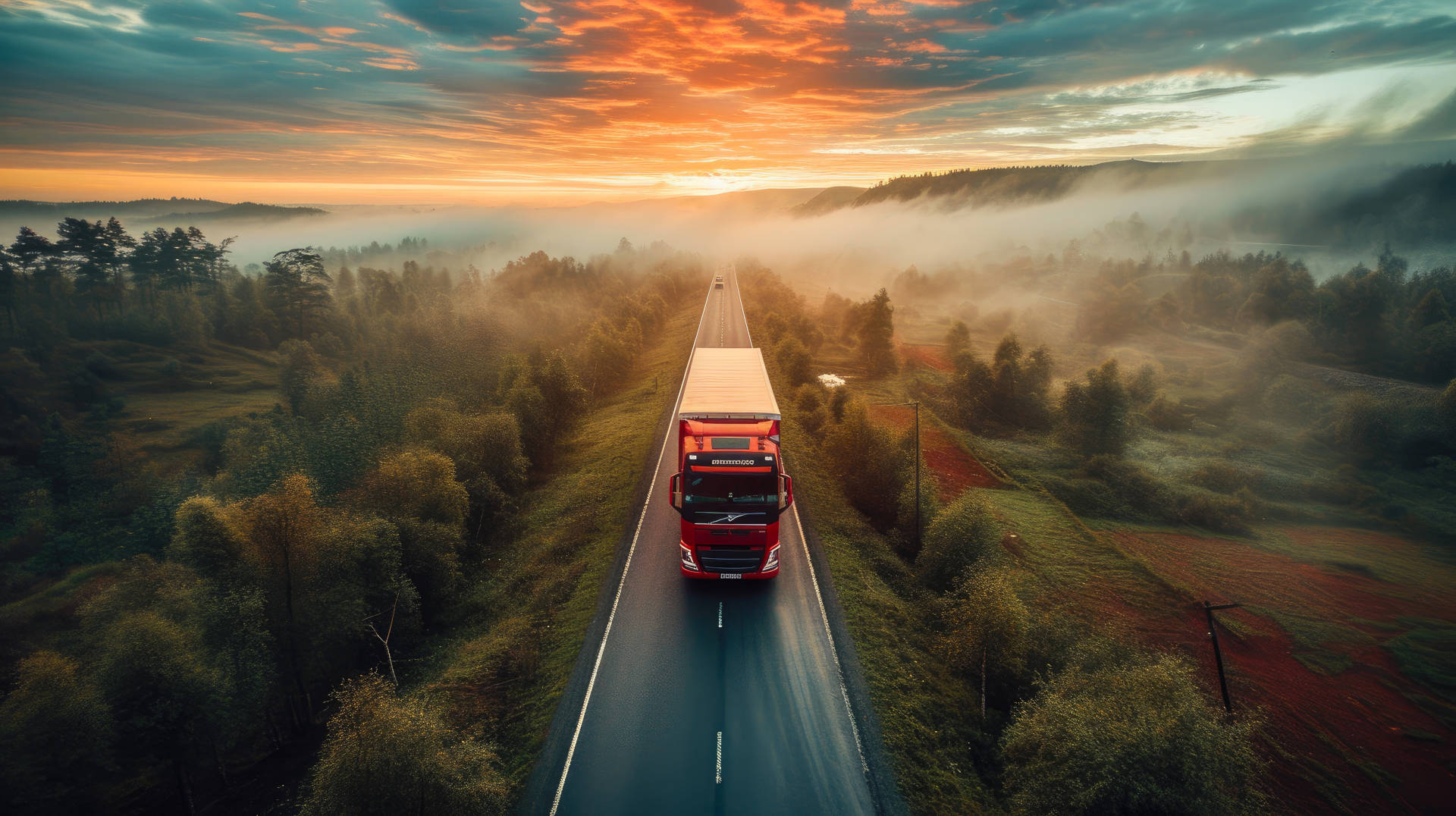 Blue Scania truck parked
